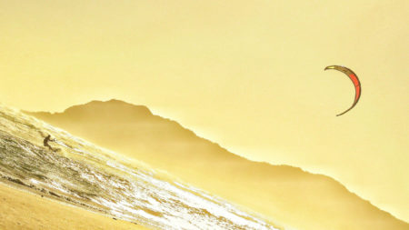 Kitesurfing, Swartvlei Beach, Sedgefield