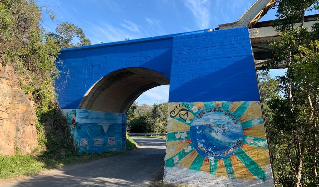 Mural on the railway bridge